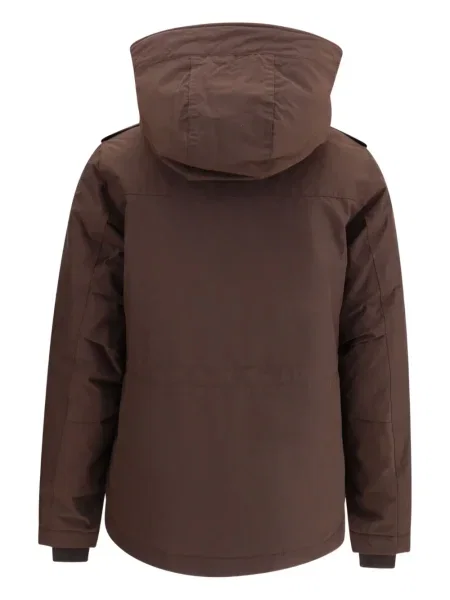 Geacă Woolrich cu glugă maro