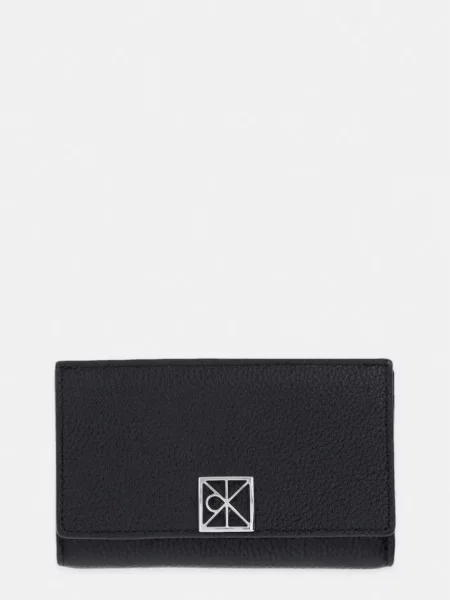 Pocnitură portofel Calvin Klein din piele negru