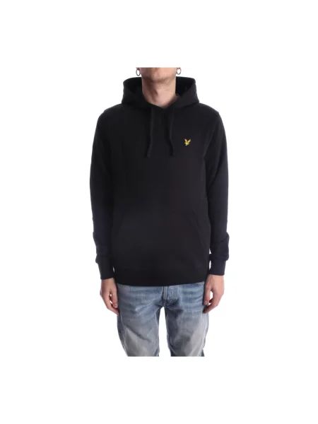 Bluza z kapturem Lyle & Scott z kapturem klasyczna czarna