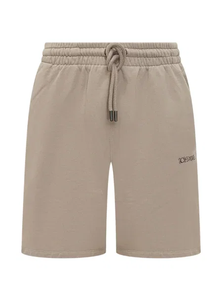 Pantaloni scurți Off-white cu imagine alb