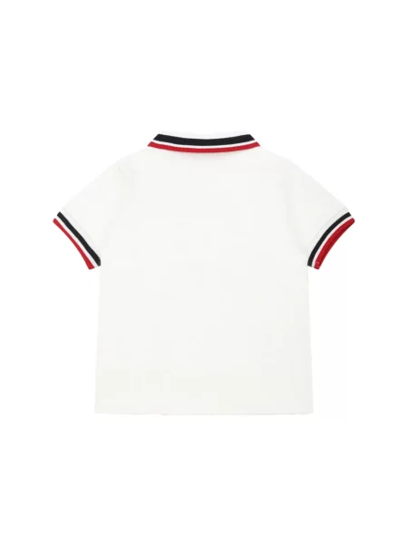 Koszulka polo dziecięca Moncler Enfant biała