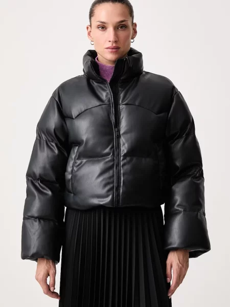 Levi's jachetă scurtă pentru femei PALMER CROPPED PUFFER negru