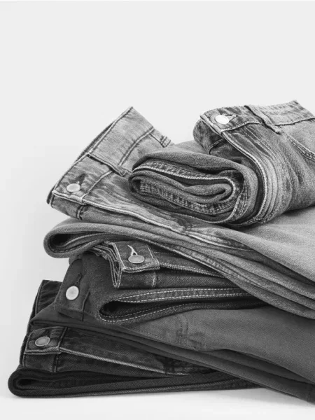 Reserved Blugi wide leg negru