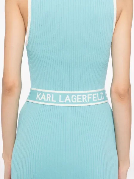 Rochie Karl Lagerfeld cu broderie albastru