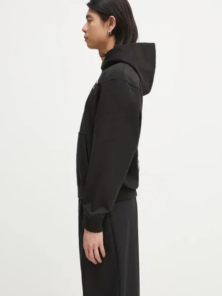 Кофта Kenzo з капюшоном однотонна чорний