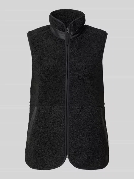 Kamizelka o kroju regular fit z fakturowanym wzorem model Siv' Didriksons czarna
