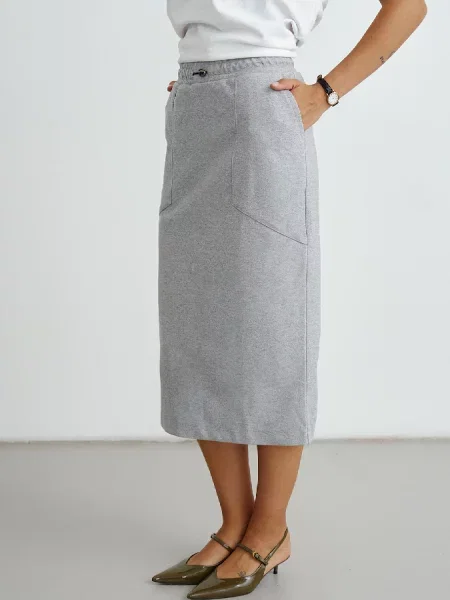 Спідниця міді RicaMare сірий