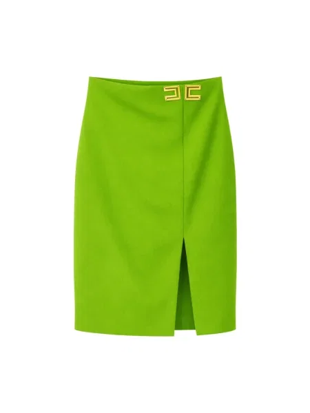 Spódnica midi Elisabetta Franchi do kolan zielona