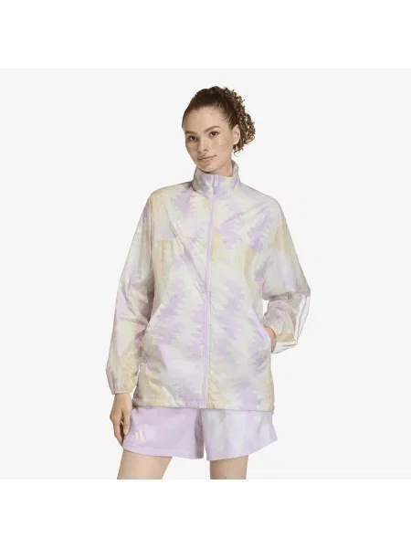 Jachetă adidas House Of Tiro x Common Goal AOP Windbreaker Wonder White/ Off White/ Ice Lavender M alb