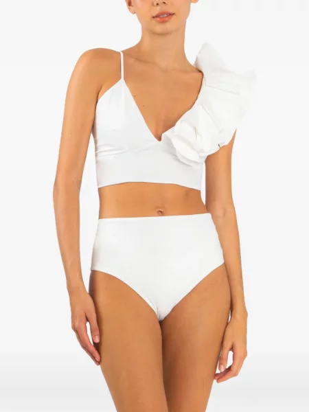 Bikini Maygel Coronel cu volane alb