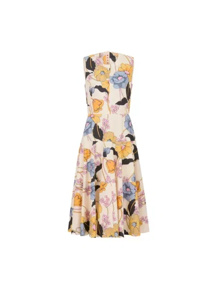 Wielobarwność sukienka midi Marni do kolan