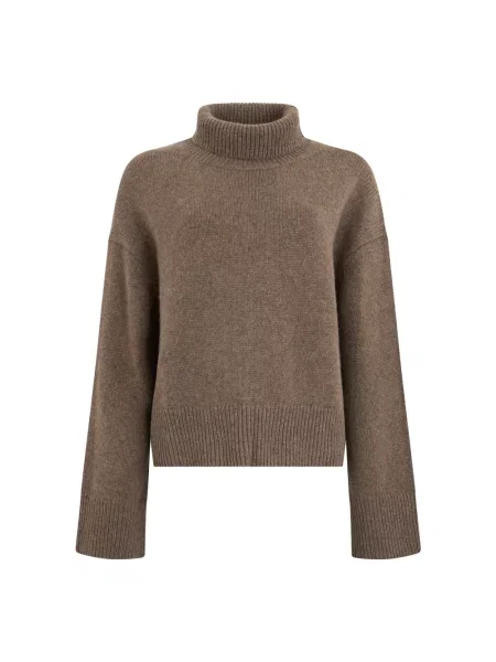 Sweter z golfem Loulou De Saison brązowy