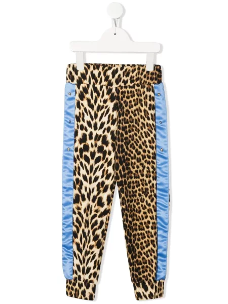 Legginsy dziecięce Roberto Cavalli brązowe