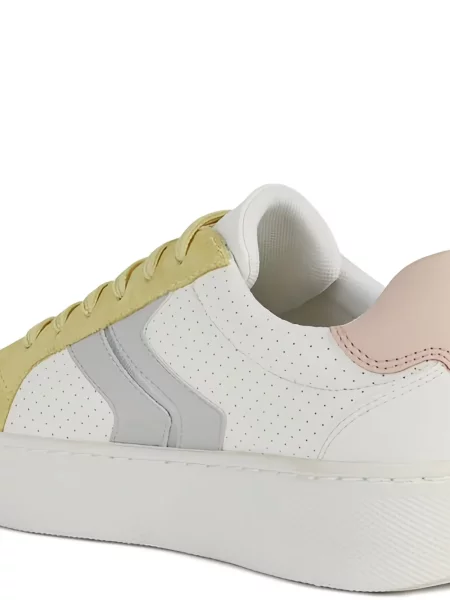 Sneakerși Geox din piele alb