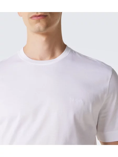 Tricou Zegna din jerseu alb