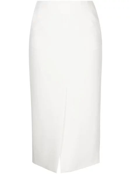 Osłona spódnica ołówkowa Materiel do kolan biała