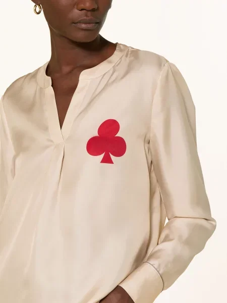 Herzen's Angelegenheit Bluzka Z Jedwabiu beige beżowa