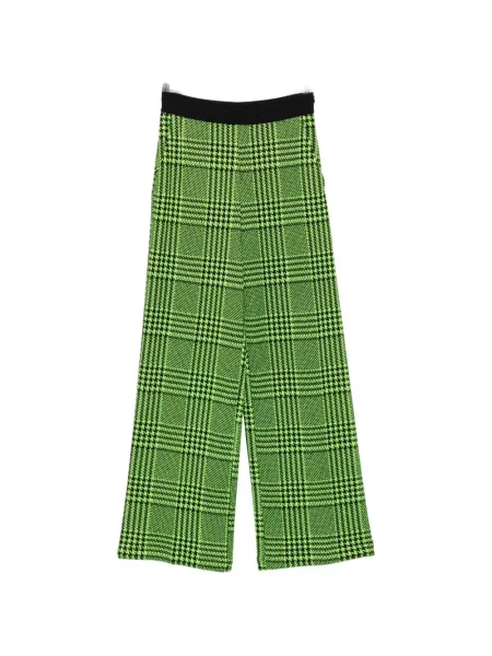 Pantaloni Liviana Conti în carouri verde