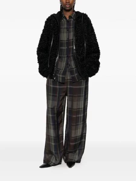 Pantaloni The Frankie Shop transparente maro