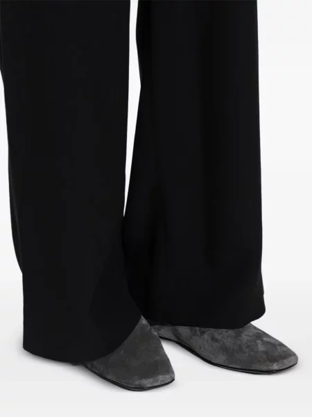 Papuci tip mules Max Mara din piele de căprioară gri