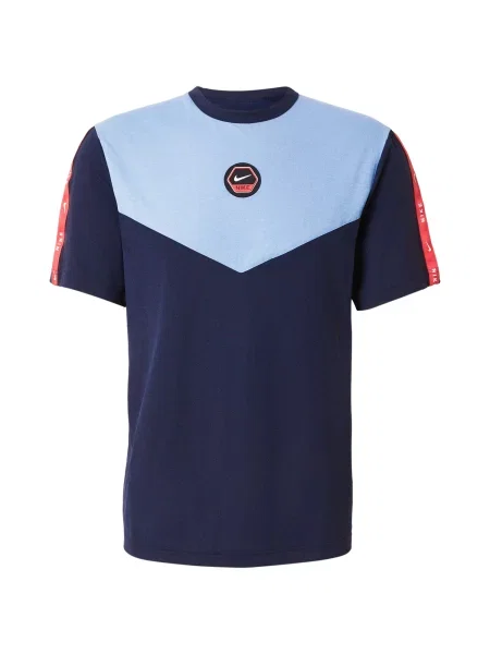 Nike Sportswear Póló tengerészkék / világoskék / piros fehér