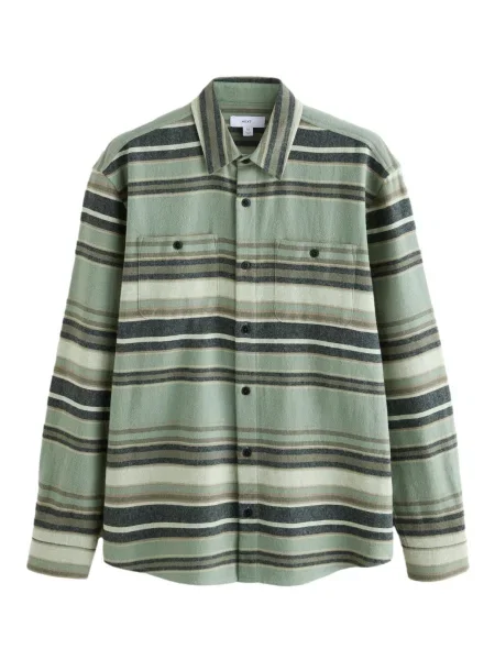 Next Košile zelená / olivová / pastelově zelená / melír černý