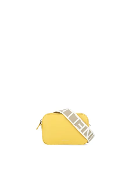 Mała torebka skórzana Coccinelle skórzana klasyczna żółta