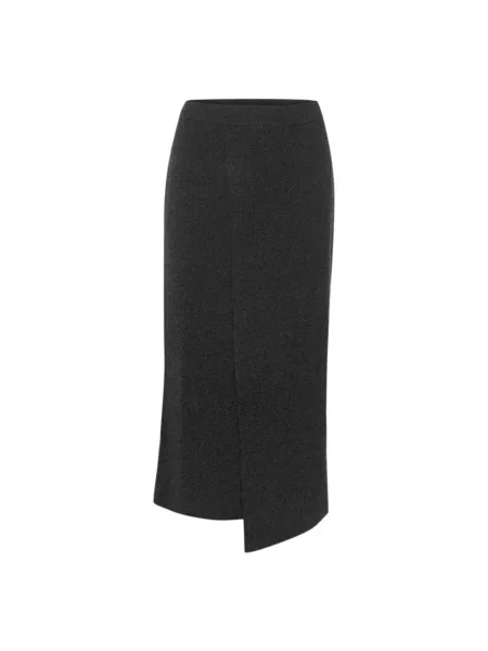 Spódnica Gestuz z rozcieciem wełniana czarna