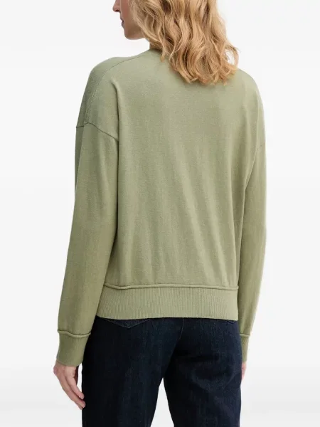 Pulover Benetton cu decolteu în V verde
