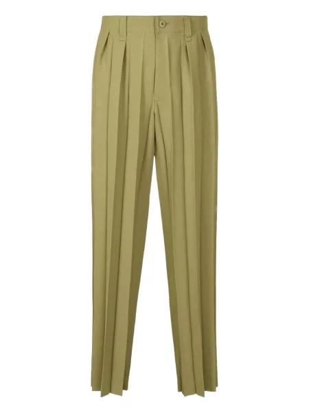 Plisované kalhoty Homme Plissé Issey Miyake zelené
