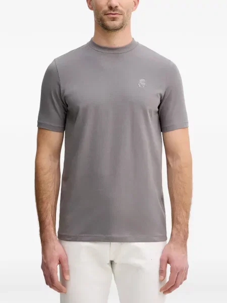 Tricou Karl Lagerfeld cu broderie gri