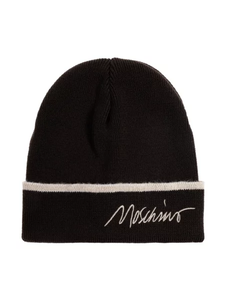 Moschino czapka z wełną brązowy