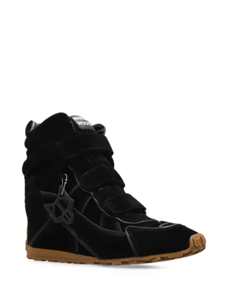 Sneakerși Naked Wolfe cu bretele negru