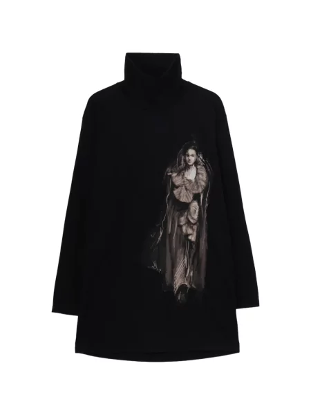 Tricou Yohji Yamamoto cu imagine negru