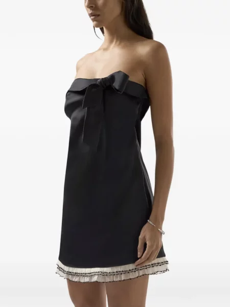 Rochie mini Gcds cu funde de costum mini negru