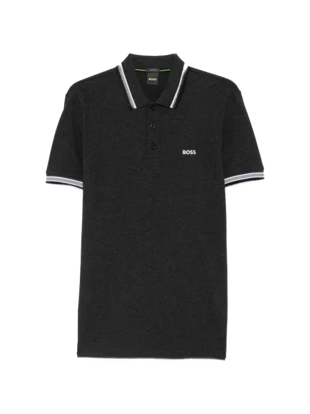 Tricou polo Boss cu imagine gri