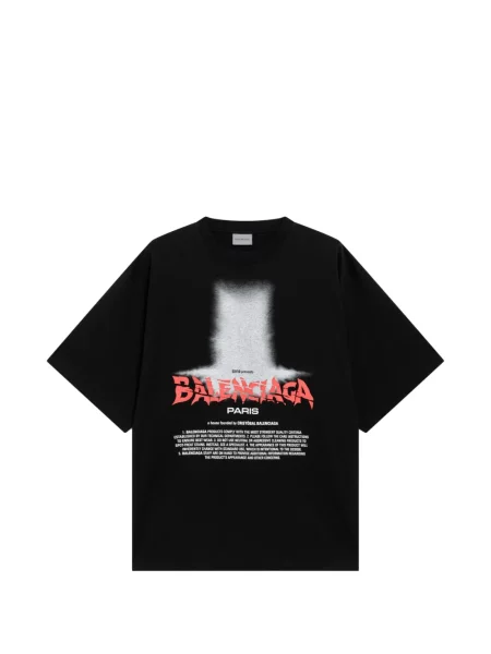 Tricou Balenciaga cu imagine negru