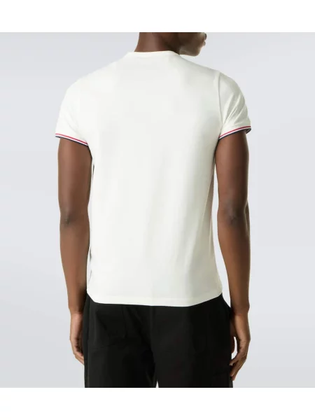 Tricou Moncler din jerseu alb