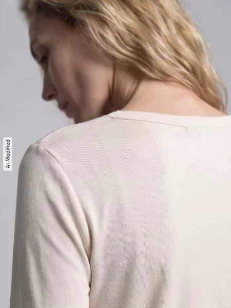 Bluzka z długim rękawem o kroju slim fit z czystej bawełny S.oliver Red Label biała