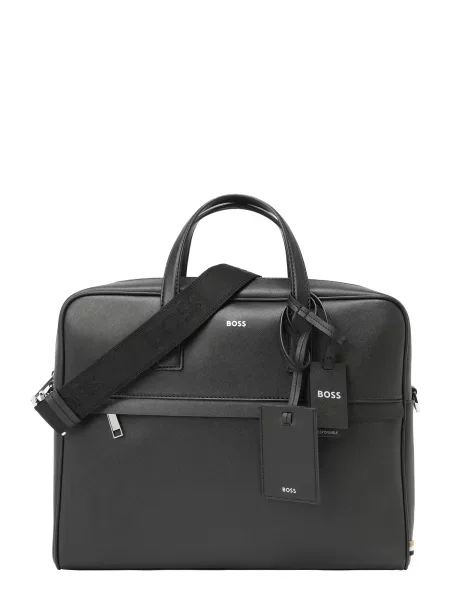 BOSS Black Aktovka torba Zair srebrno siva crna