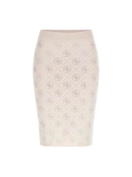 Guess spódnica z domieszką wełny 4G beżowa