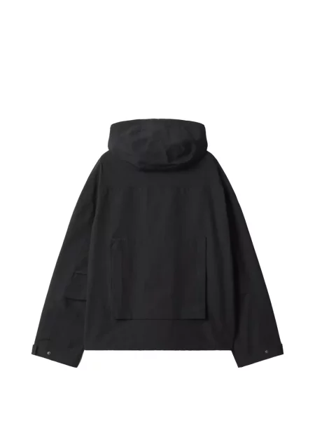 Geacă Maison Kitsune cu glugă cu autograf negru