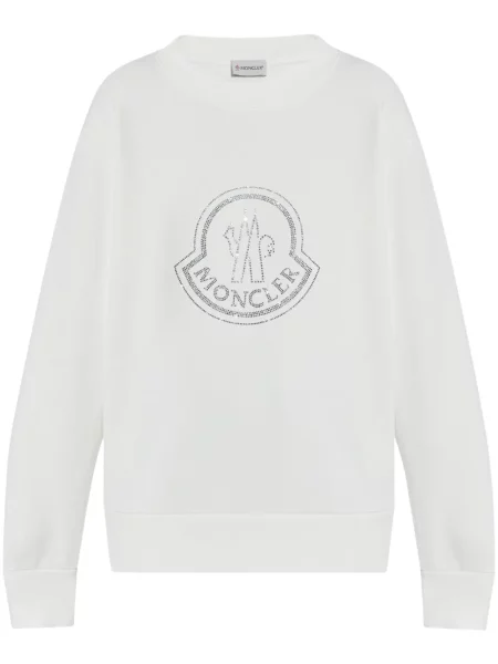 Bluza Moncler z kryształkami biała