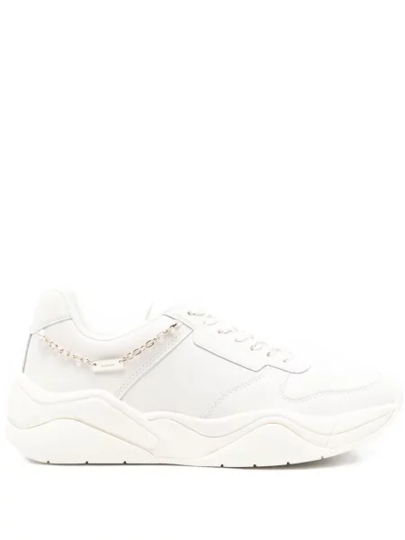 Sneakerși Armani Exchange din piele alb