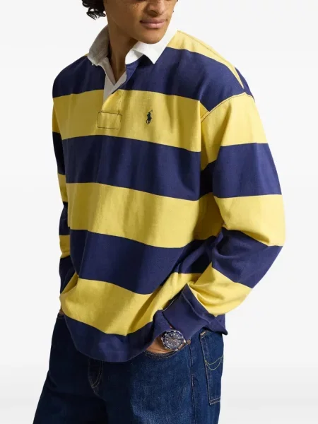 Șosete Polo Ralph Lauren cu model herringbone cu broderie plasă albastru