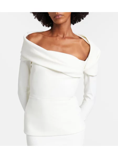 Rochie Safiyaa drapată alb