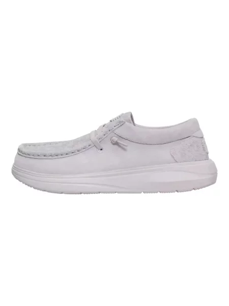 HeyDude Mokasyny Wendy Comf Suede Lace Print fioletowe