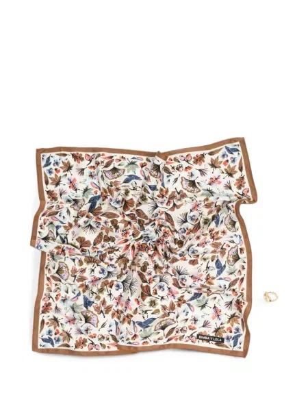 Fular Bimba Y Lola cu model floral cu imagine verde