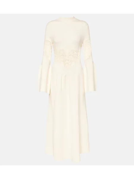 Rochie maxi Chloé de lână de costum