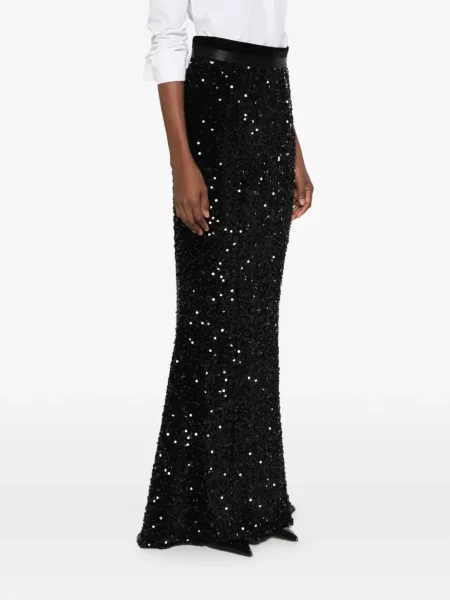 Fusta maxi Styland cu paiete negru